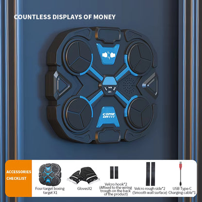 Smart Music Boxing Machine Home Wall Target Children'S Strike Reaction Indoor Electronic Target Sanda Training Device